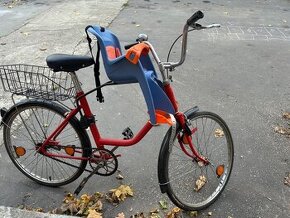 Bicykel s detskou sedačkou