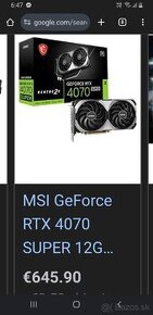 MSI GeForce RTX 4070 SUPER 12G