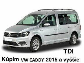 Kúpim VW CADDY TDI 2015 a vyššie