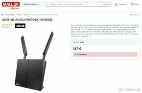 Predane, router na SIM Asus 4G AC53U, zľava -77%