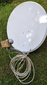 Satelitná parabola 80 cm, LNB, kabel - 1