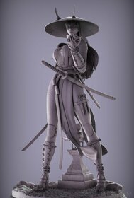 Figúrka Samurai girl , 20cm, kit