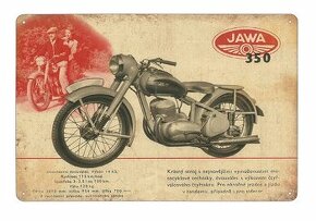 Jawa 350 (dobová reklama) - plechová cedule - 1