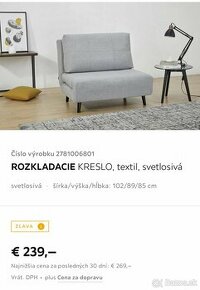 Roztahovacie kreslo