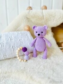 Deka pre bábätko s medvedíkom a hryzadlom - 1
