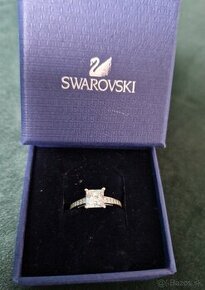 Swarovski zasnubny zlaty prsten biele zlato 52 (16,2mm)