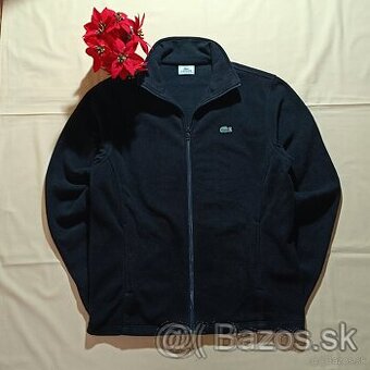 Lacoste čierna flísová mikina fleece jacket full zip L