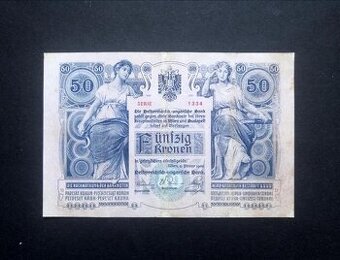 50 korun 1902,velice vzacna bankovka  - 1