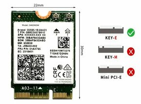 Intel karta BT 5.0 a WiFi karta 2.4g/5GHz v jednom - 1