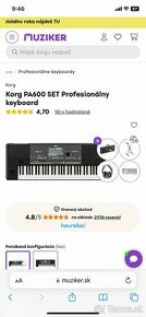 VYMENIM /PREDÁM  Korg PA600 set