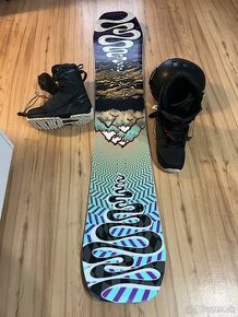 Predám nové snowboard 160 w+prilba+boty salomon eu 42-43