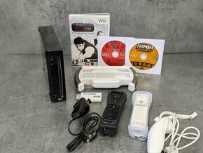 Nintendo Wii, 2 sady ovládačov, volanty, Mario Kart + 3 hry