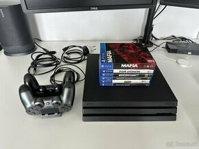 PS 4 PRO 500 GB SSD, 2x ovladac, nabíjacia stanica, hry