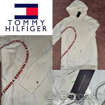 tommy hilfiger white original luxusna mikina s visackami