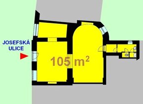 Obchodní prostor velikosti cca 105m na ul. Josefská 16, Brno