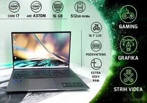 16,1" 2K IPS Acer Swift X, i7-12.gen/Intel ARC/16GB/512GB - 1