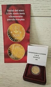 Zlata zberatelska minca 5000Sk Svatopluk 1994