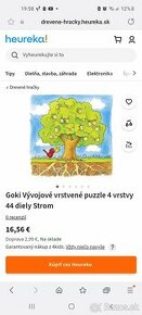 Goki Vývojové vrstvené puzzle 4 vrstvy 44 diely Strom - 1