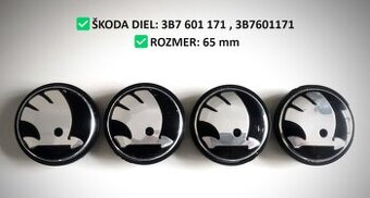 ✅SKODA✅ KRYTKY KOLIES / PUKLICKY DO KOLIES - 65 MM - 1