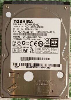 2,5" HDD 500Gb