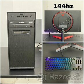 pc plus 140hz monitor plus klavesnica