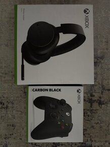 Xbox wireless headset a Xbox ovládač