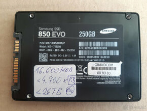 SSD 250GB SAMSUNG 850EVO V-NAND SATA3 (6.0Gbps)