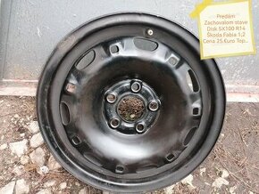 Predam 100% Stave Disk 5X100R14 Škoda Fabia 1,2, Cena 25.€