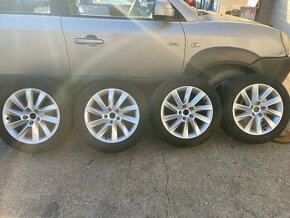 Predám elektróny 5x112R17Skoda Superb 215/55R17 Letné - 1