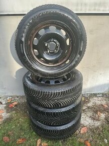 Plechové disky +Zimne pneu Michelin 215/65 R16 5x114,3