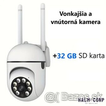 Vonkajšia/vnútorná bezpečnostná WiFi kamera + SD card 32GB - 1