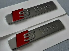 Sline logo strieborné na vozy Audi - 1