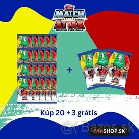 20 + 3 gratis balicky futbalovych kariet EURO 2024 TOPPS - 1