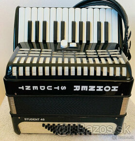 Predám akordeón Hohner Student 48 basový- top stav,