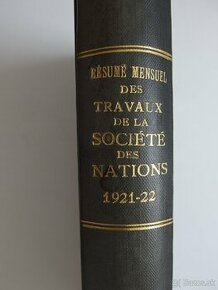 Résumé mensuel des travaux de la société des nations