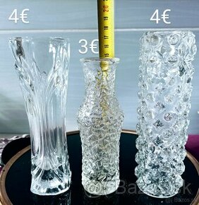 Retro sklenené vázy
