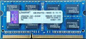 RAM Kingston 4GB 2Rx8 PC3-10600S-9-10-F2, 1333 MHz, DDR3