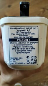 Prietokový ohrievač vody Dafi poddrezový 7,3 kW 230V - 1