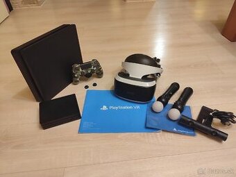 Predám PlayStation 4 s PS VR 1, PS Move a príslušenstvom.