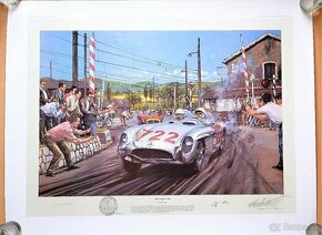 Denis Jenkinson a Stirling Moss Mercedes Mille Miglia 1955