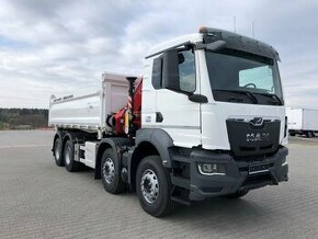 MAN TGS 35.470 (8x4), trojstranný sklápač s FASSI - 1