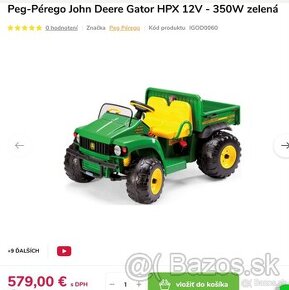 Peg-Pérego John Deere Gator HPX 12V - 350W zelená