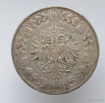 5 Koruna František Jozef I., 1909 bz