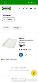 Prebaľovacia podložka IKEA