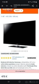 Tv samsug UE40D5000