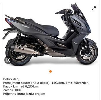 Skúter Kymco kxct 125 prenájom