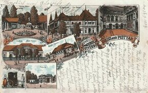 Predám delenú pohľadnicu - dlhá pošta Piešťany  r. 1898
