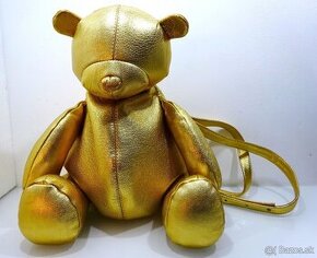 LUXUSNÝ BACKPACK " GOLD BEAR ZIPP " | " L " Made in Italy