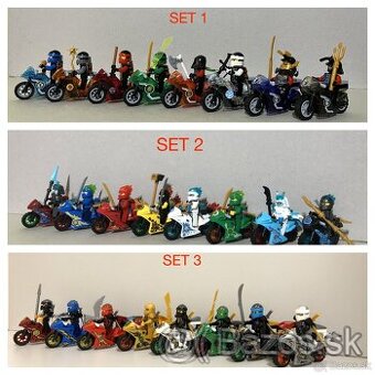 Figurky Ninjago - motorky (8ks) typ lego - nove