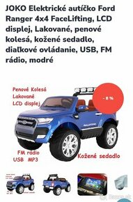 Ford Ranger 4x4 elektricke auticko